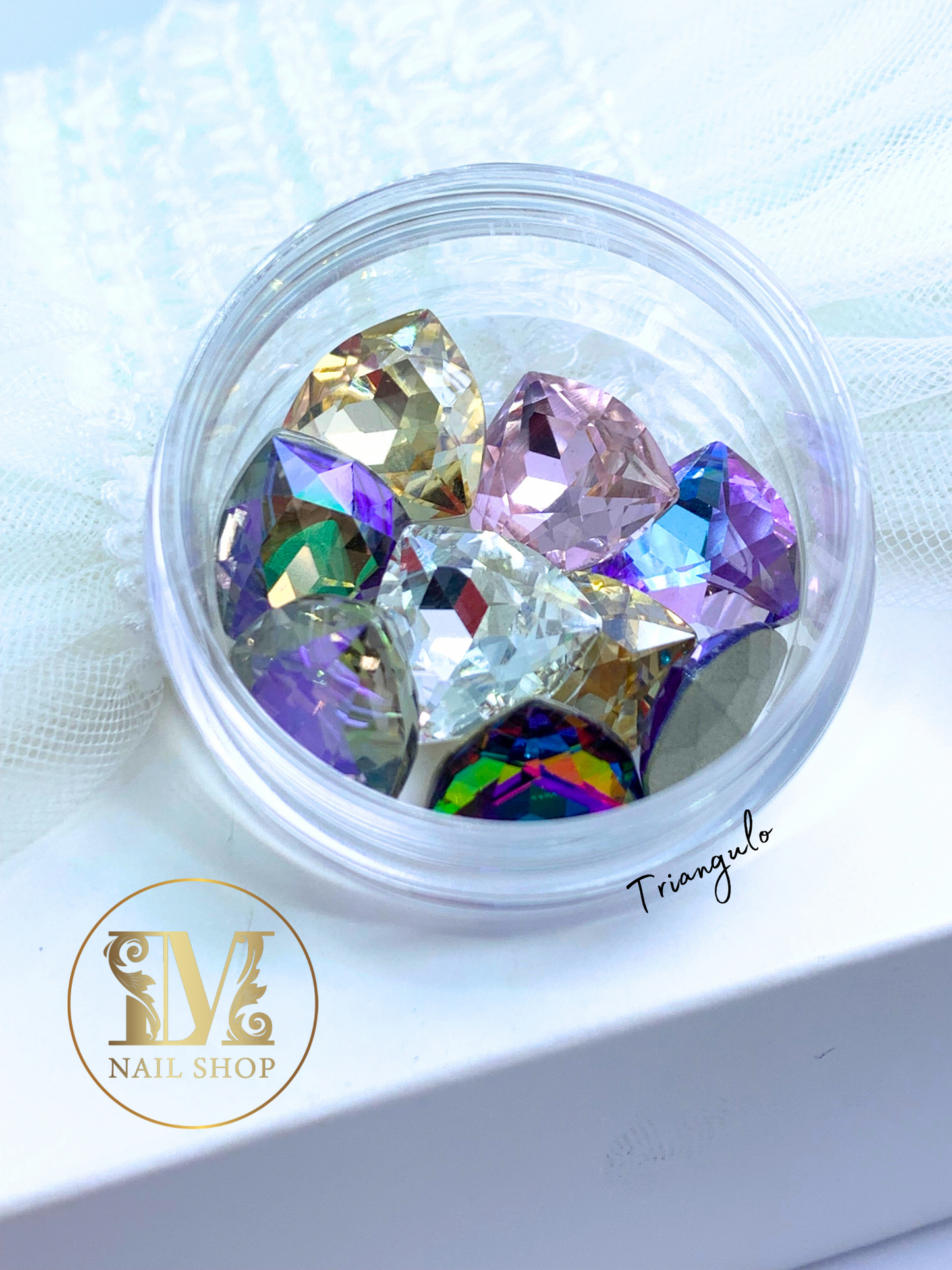 Cristales Embed Triangulo 10 Pc