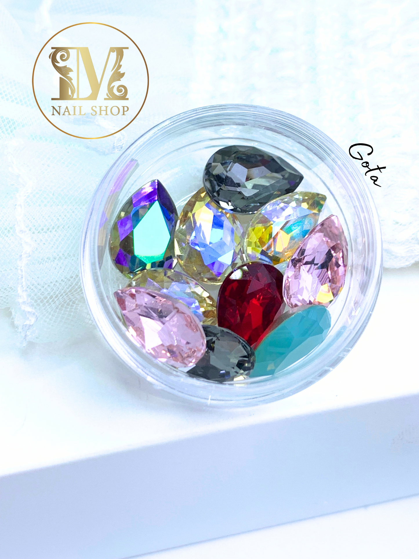 Cristales Embed Gota 10 Pc