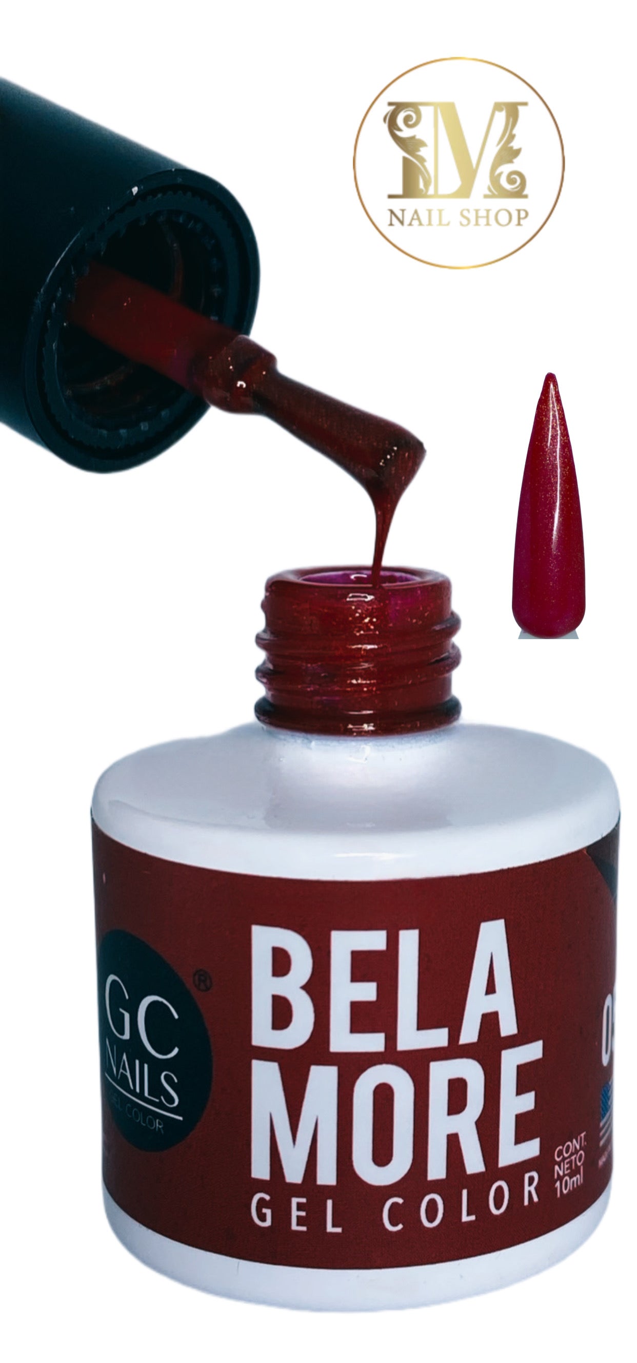 Esmalte Rojo con Glitter #05 de Bela More