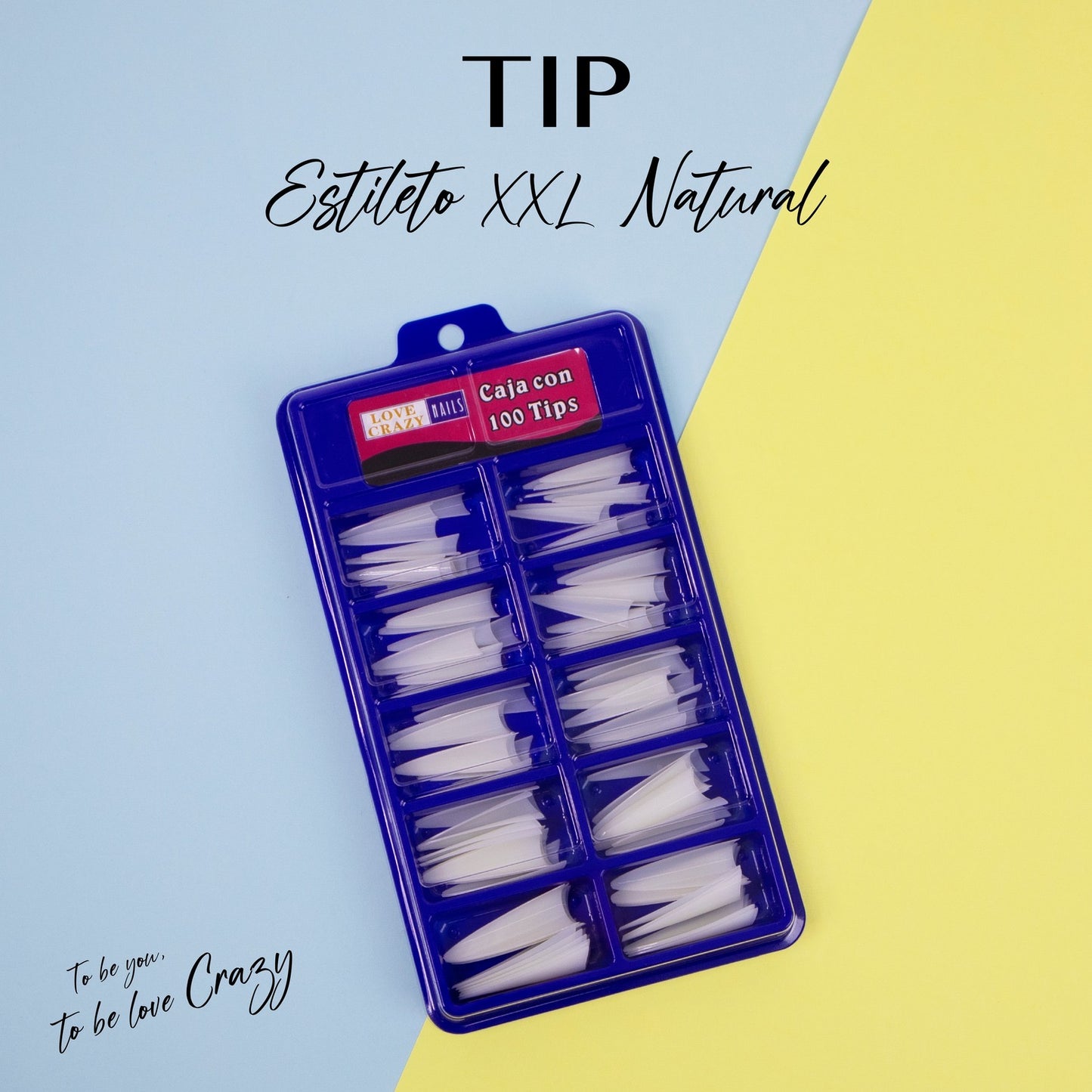 Tip Stiletto Largo 100 PZ Love Crazy