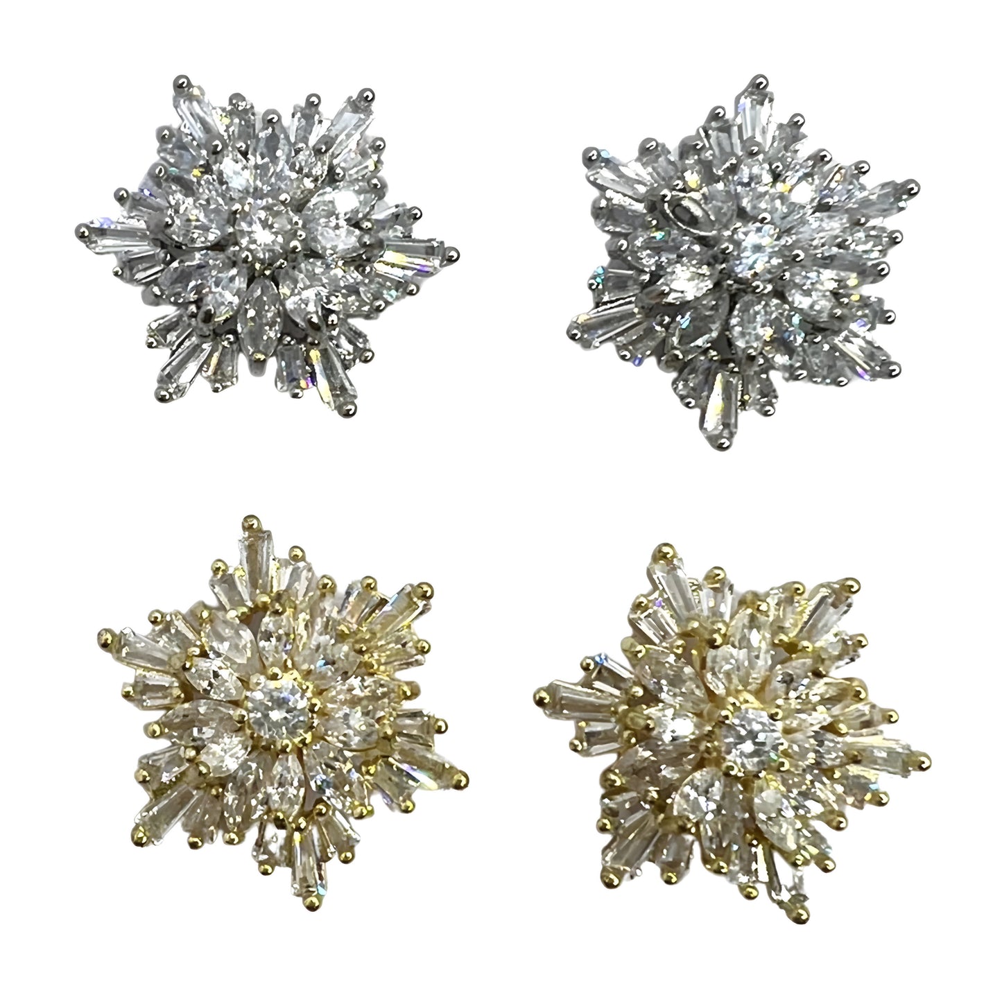 Par de Copos dorados giratorios (zirconia)