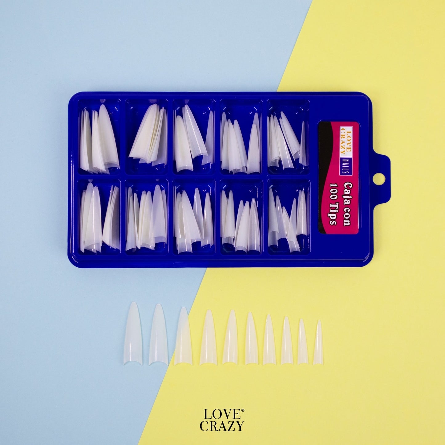 Tip Stiletto Largo 100 PZ Love Crazy