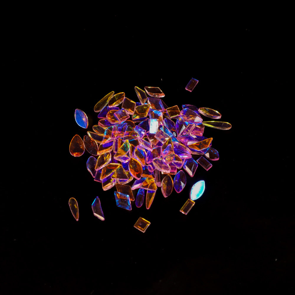 Cristales De Cortes 100 Pc Rosa Gota Ab