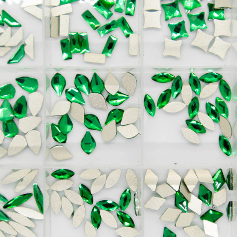 Caja De Cristales 240 Piezas Verde
