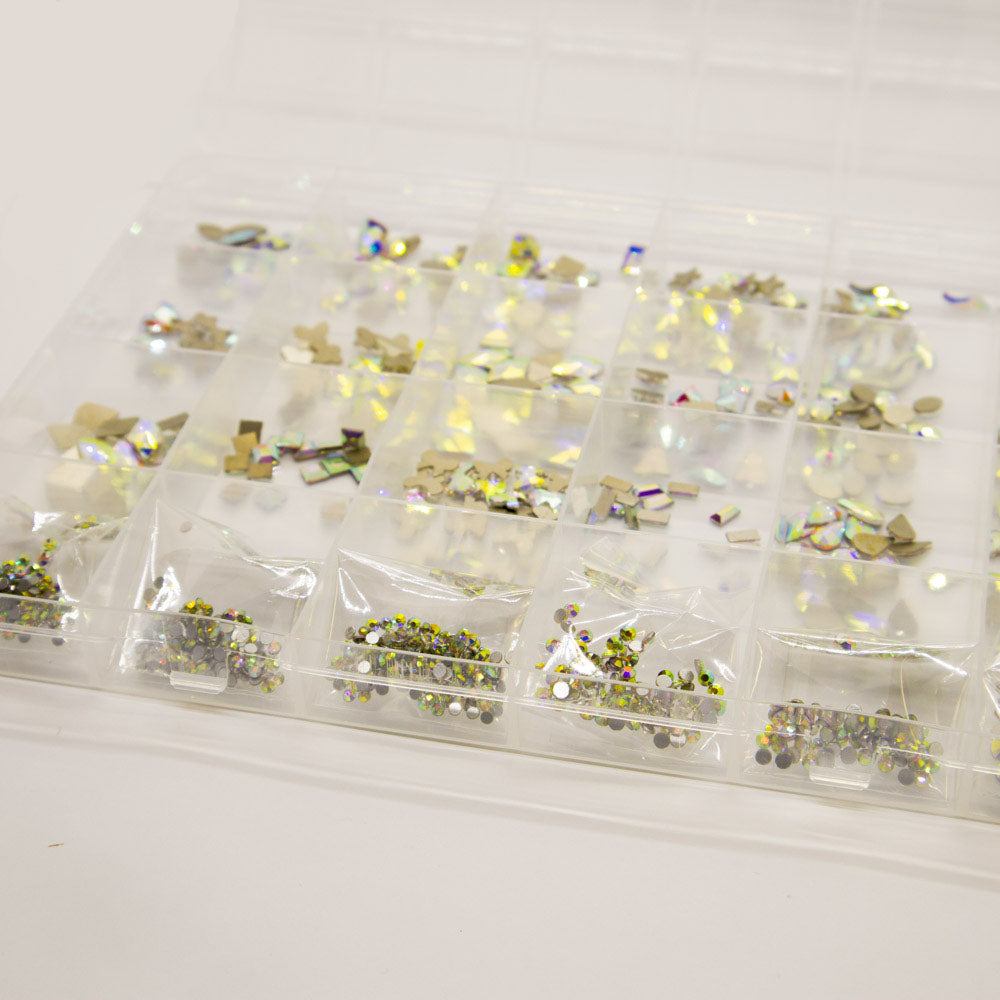 Caja De Cristales 240 Piezas Tornasol