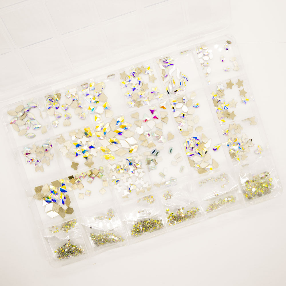 Caja De Cristales 240 Piezas Tornasol