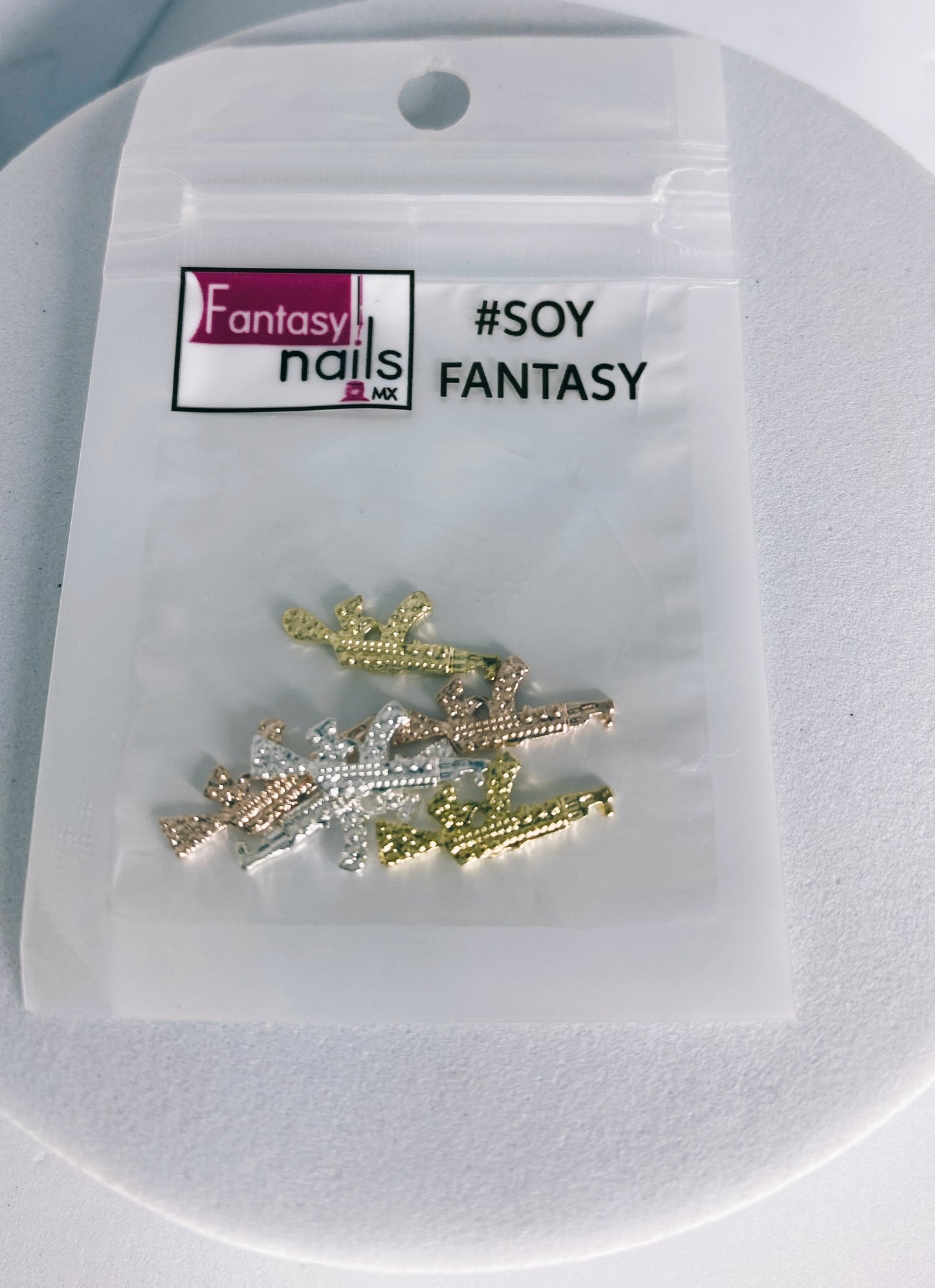 Dijes Mix Metralleta 6 pz Fantasy Nails