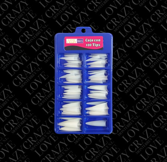 Tip Stiletto Largo 100 PZ Love Crazy