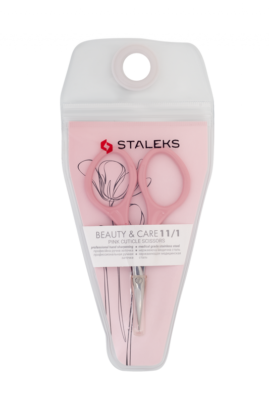 Tijeras para cutícula rosadas STALEKS BEAUTY & CARE 11 TIPO 1, 20 MM Staleks