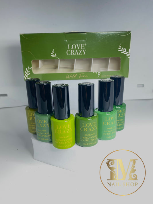 GAMA GEL TONOS VERDES LOVE CRAZY